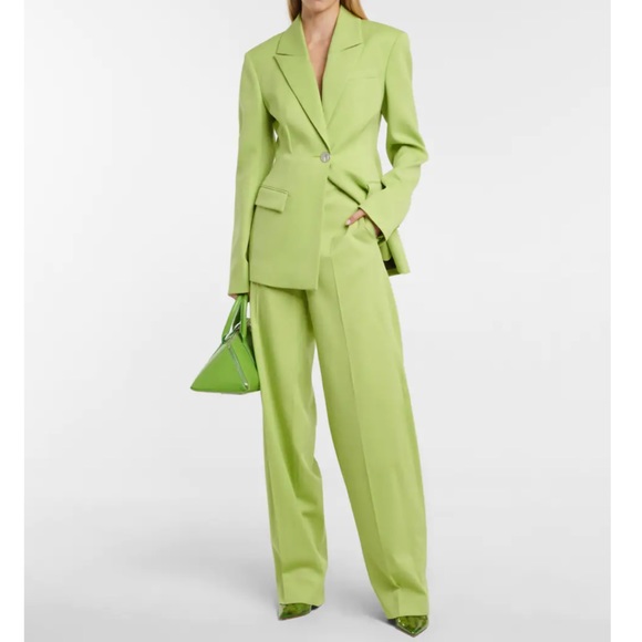 😊SOLD😊Amina Muaddi Green Holli Glass Slingback Pumps in 38.5 - Picture 3 of 11